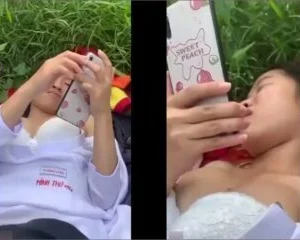Khám phá cơ thể em nữ sinh Thanh Hóa ở vườn vắng