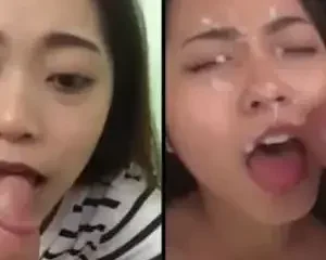Phang rồi xuất vào mặt em gái dâm đãng